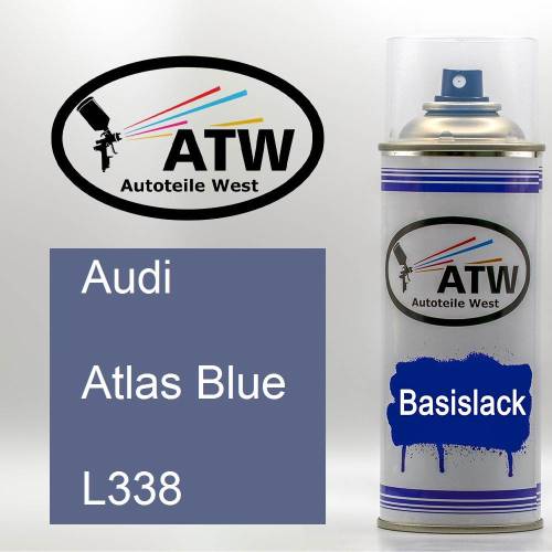 Audi, Atlas Blue, L338: 400ml Sprühdose, von ATW Autoteile West.